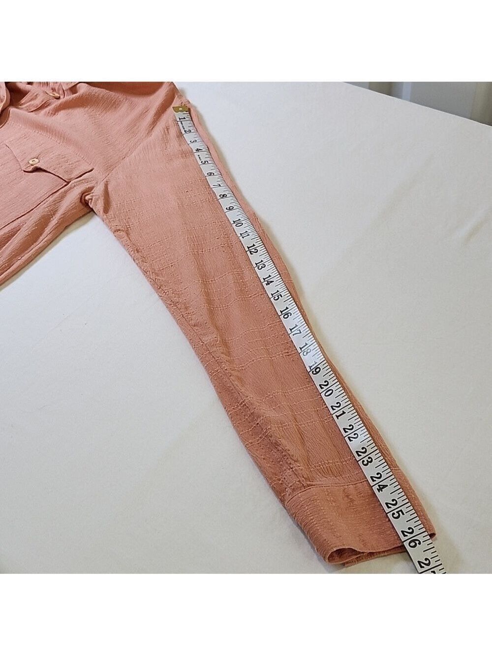 Free People Womens Orange Button-Up Long Shirt Dress Size Small - Picture 7 of 8